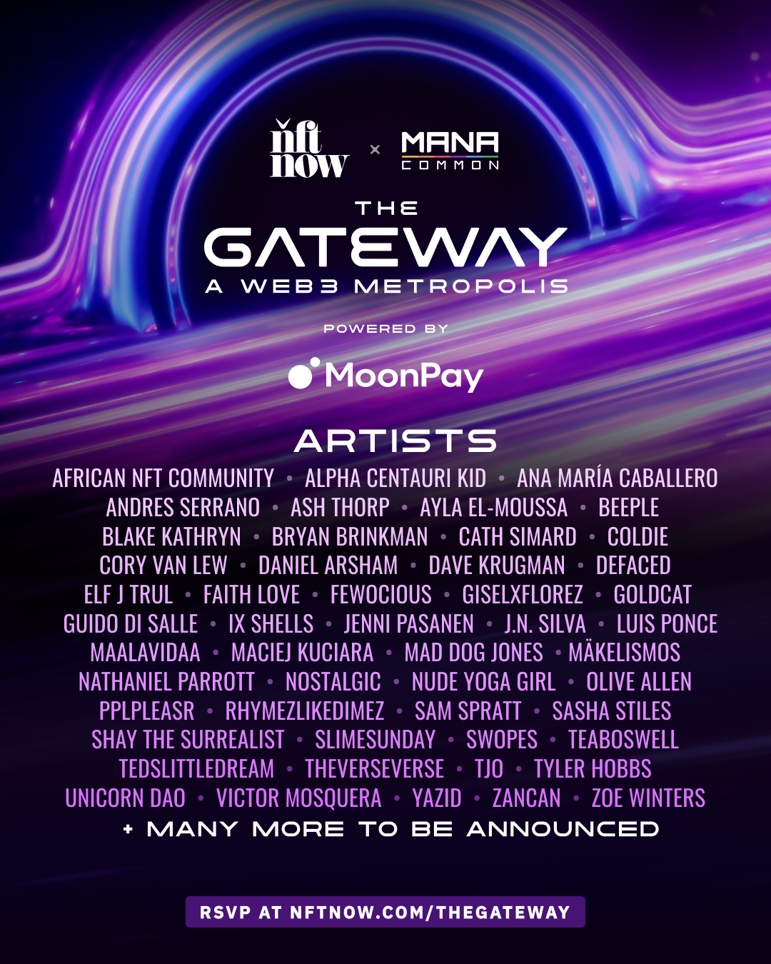 Creative Data Networks 50 Artists Announced For The Gateway 2022